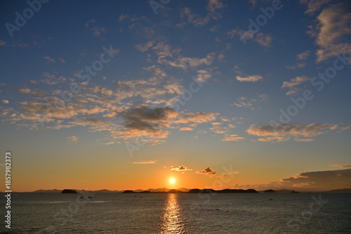 羽豆岬から見る日の出の風景