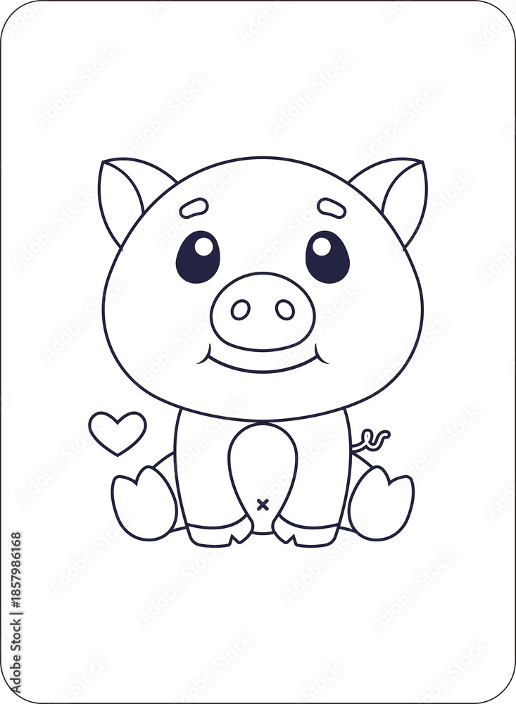 Fototapeta premium Cute Animals Coloring and Activity Pages for Kids