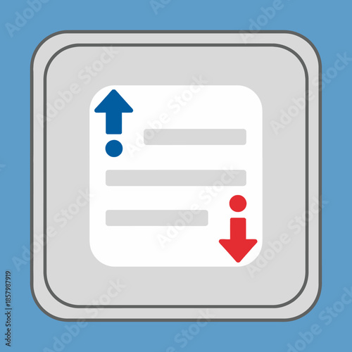 Vector icons Data sorting icon with ascending and descending arrows. EPS Editable