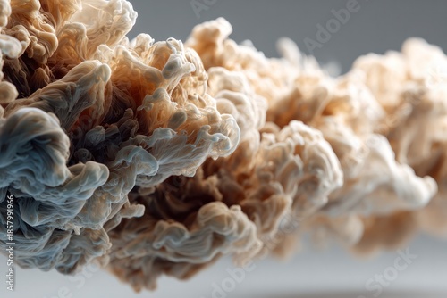 Cloud-like formation: A close-up view captures an abstract cloud-like formation, revealing a stunning display of textures and hues. The image sparks curiosity.