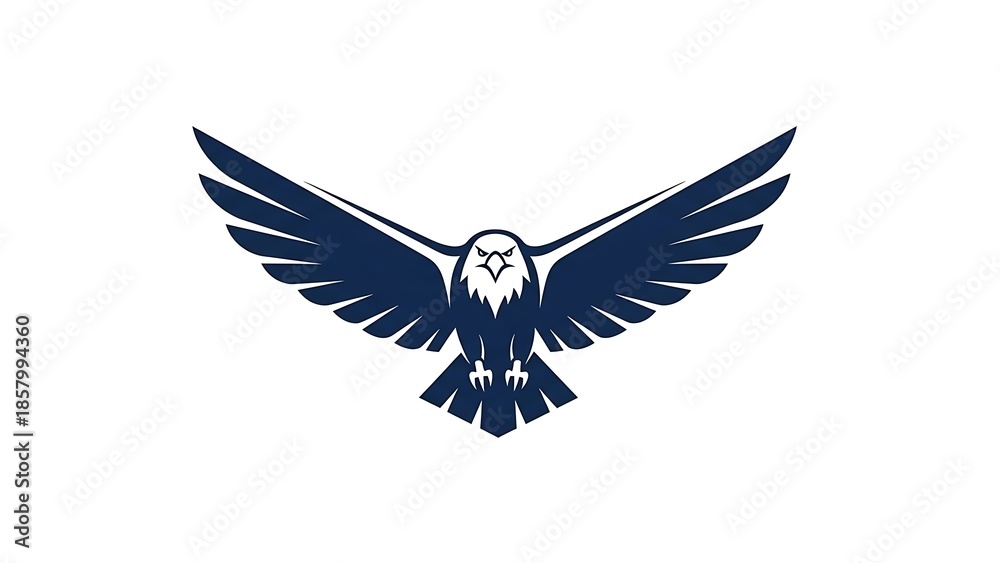 Obraz premium Eagle Logo Design Flying High Illustration.