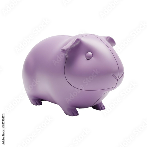 A charming adorable and vibrant purple guinea pig statue perfect for decor.