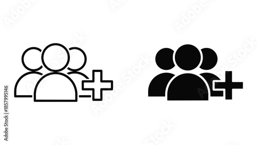 Add user group icon illustration
