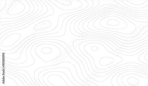 Black and White Topographic Map with Elevation Contour Lines. High-Detail Vector Illustration for Cartography and Design Use.