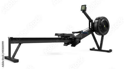 Modern rowing machine with digital display