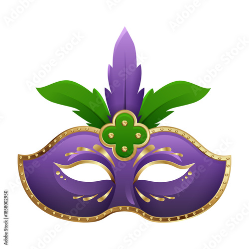 purple mask for element mardigras design