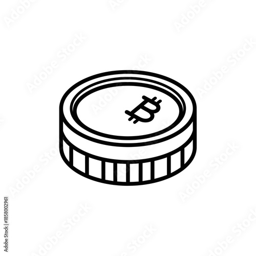 Bitcoin Coin Stacking Cryptocurrency Digital Currency Concept Image