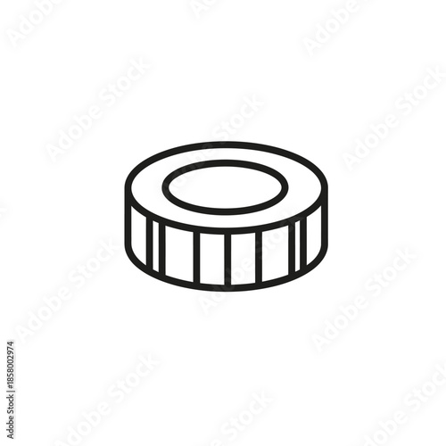 Close-up of a Single Coin for Financial and Currency Representation