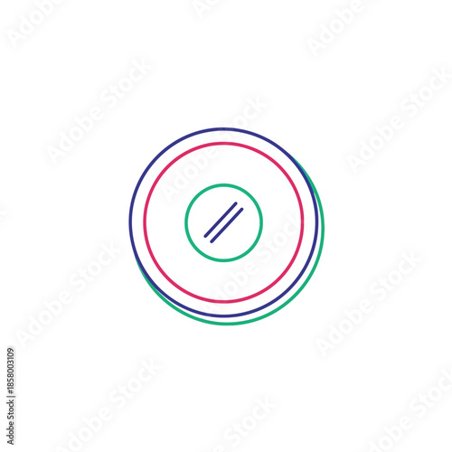 Close-Up of Colorful Contact Lens with Geometric Pattern Design