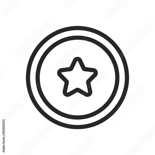 Close-up of a Medal with Star and Circular Design for Achievement or Award Celebration