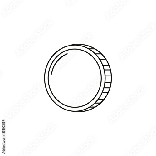 Close-up of Modern Cryptocurrency Coin with Digital Design Elements