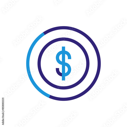 Financial Growth and Investment Concept with Dollar Sign Icon