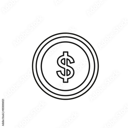 Simple Financial Coin Illustration for Investment and Economy Concepts