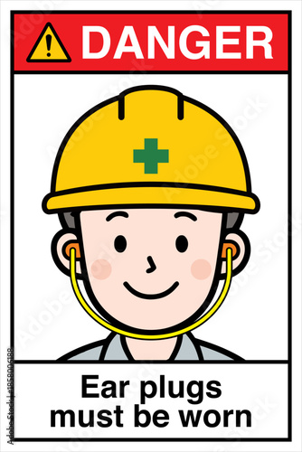 Safety Sign Danger Ear Plugs ...