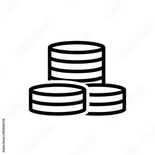 Illustration of Stacked Coins Representing Wealth and Financial Success