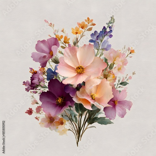 Fresh pink cherry blossom flowers and sakura buds bloom on a spring branch in a garden vase, showcasing the delicate beauty of nature's floral petals and seasonal flora