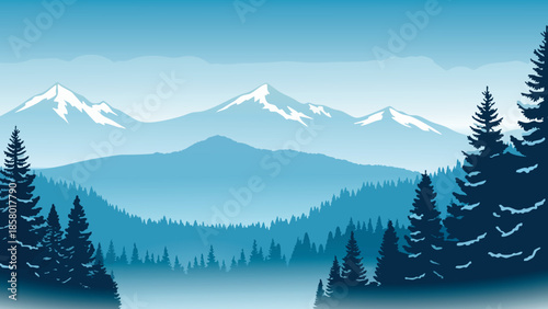 Serene mountain landscape