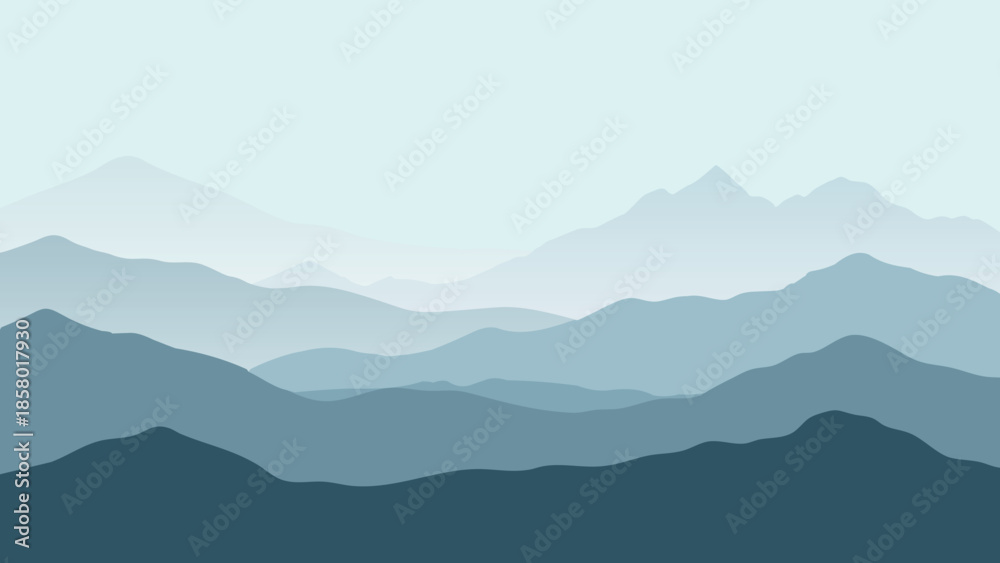 Obraz premium Serene mountain range