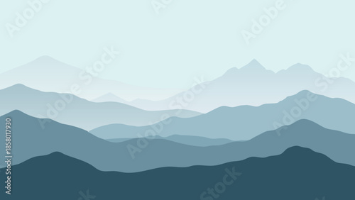 Serene mountain range