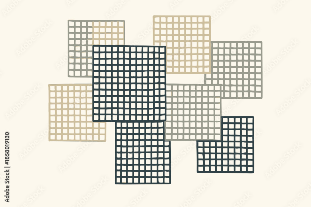 Obraz premium Abstract Overlapping Bar Blocks