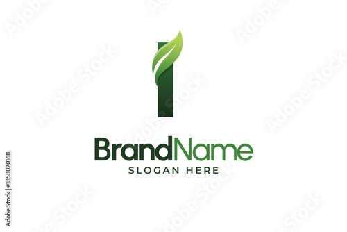 Modern Letter L leaf logo. Alphabetic leaves logo template. Organic shape logo for herbal company. Initial L leaf symbols. Eco company icon template. Green Nature logo. Initial sign for clinic company