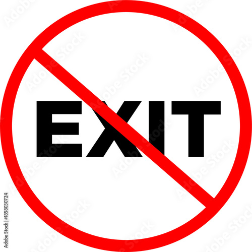 Fotografie no exit sign