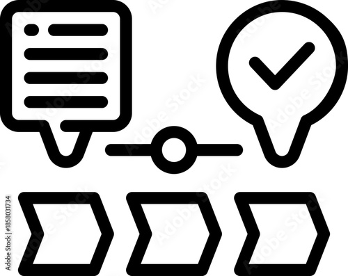 planning line icon. Clean and minimalist vector icon for websites, mobile apps, presentations, and logos. Fully scalable and customizable for any project.