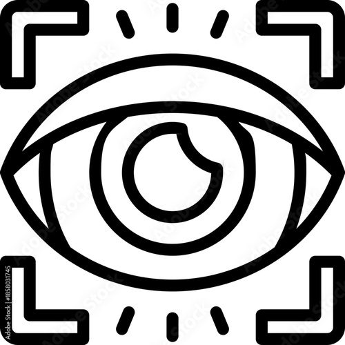 vision line icon. Clean and minimalist vector icon for websites, mobile apps, presentations, and logos. Fully scalable and customizable for any project.