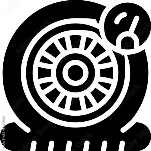 flat tire glyph icon. Strong and solid vector icon for websites, mobile interfaces, presentations, and visual branding. High quality and easy to edit.