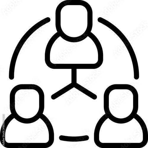 group line icon. Clean and minimalist vector icon for websites, mobile apps, presentations, and logos. Fully scalable and customizable for any project.