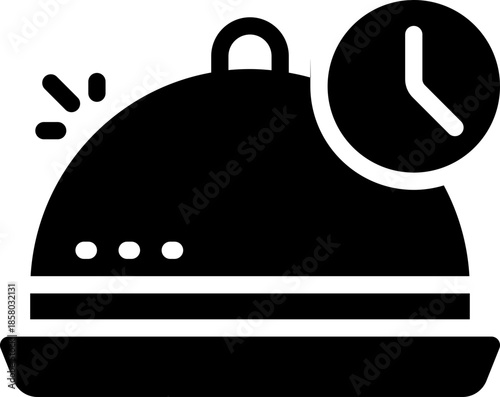 24 hours glyph icon. Strong and solid vector icon for websites, mobile interfaces, presentations, and visual branding. High quality and easy to edit.