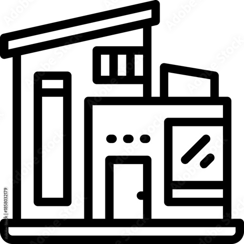 house line icon. Clean and minimalist vector icon for websites, mobile apps, presentations, and logos. Fully scalable and customizable for any project.