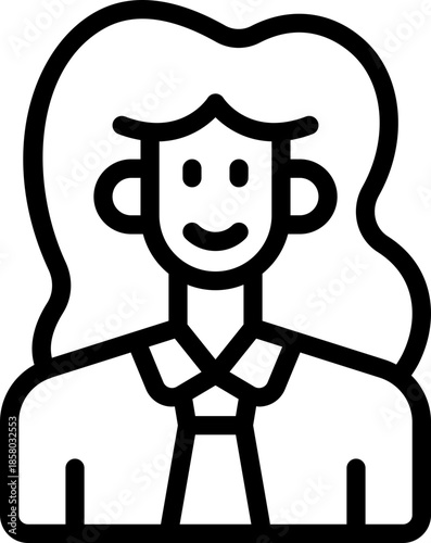 worker line icon. Clean and minimalist vector icon for websites, mobile apps, presentations, and logos. Fully scalable and customizable for any project.