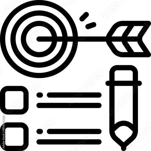 kpi line icon. Clean and minimalist vector icon for websites, mobile apps, presentations, and logos. Fully scalable and customizable for any project.