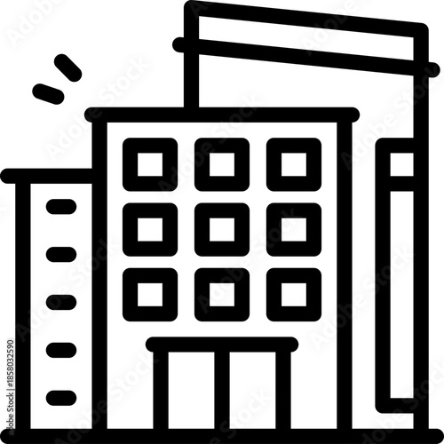 company line icon. Clean and minimalist vector icon for websites, mobile apps, presentations, and logos. Fully scalable and customizable for any project.