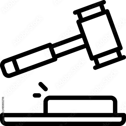 auction line icon. Clean and minimalist vector icon for websites, mobile apps, presentations, and logos. Fully scalable and customizable for any project.