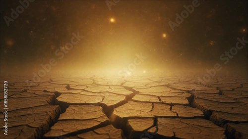 Cracked Earth with Light Emerging Cinematic Background