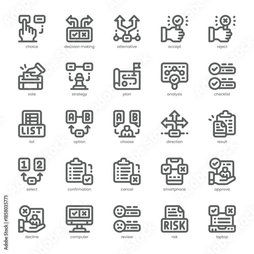 Choice Icon pack for your website, mobile, presentation, and logo design. Choice Icon outline design. Vector graphics illustration and editable stroke.