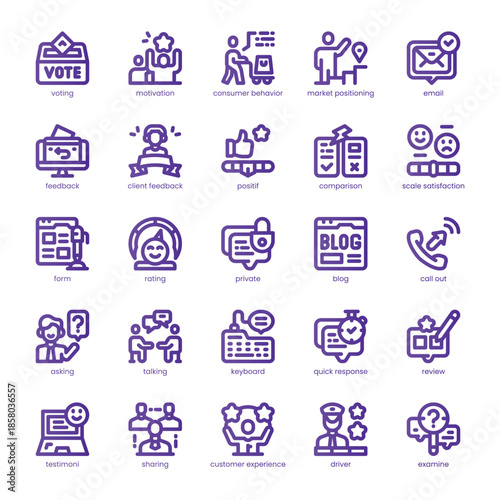Feedback Icon pack for your website, mobile, presentation, and logo design. Feedback Icon line basic color design. Vector graphics illustration and editable stroke.
