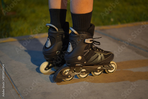Patines, patinaje en el parque