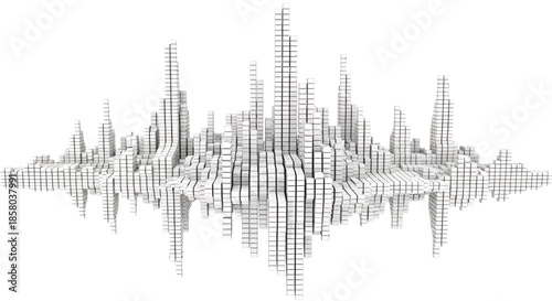 Abstract vector illustration showing earthquake magnitude on a seismic chart, featuring a white background and a modern, minimalist design suitable for scientific presentations.