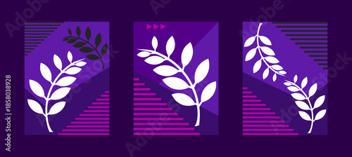 Background set. Modern design. Background for banners, posters, cards. Vector illustration.