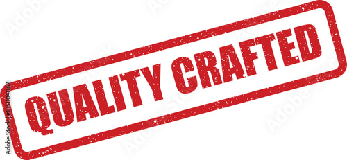 Premium grunge rubber stamp illustration highlighting the superior quality crafted and attention to detail