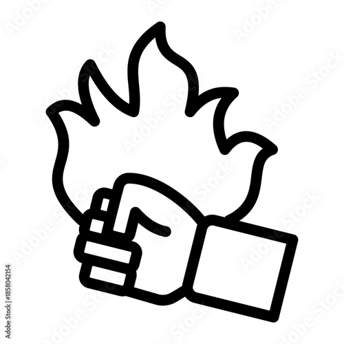 Empowerment Strength Powerful Spirit Icon from Help and Support Icon Collection (Outline style)