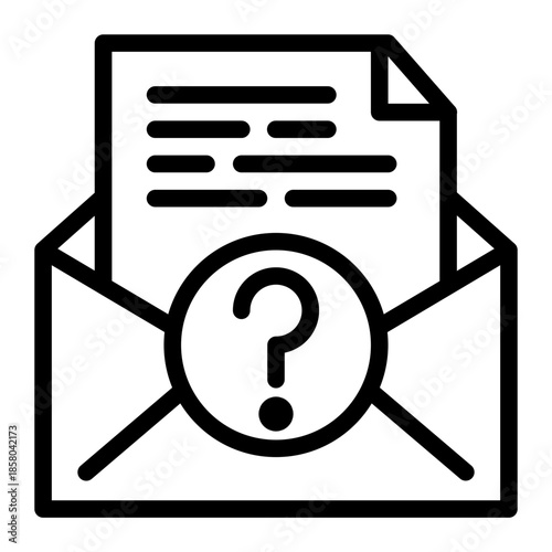 Postcard Communication Emailing Mail Icon from Help and Support Icon Collection (Outline style)