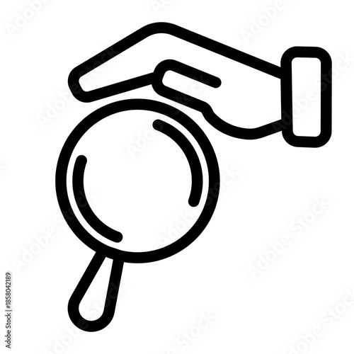 Magnifying Glass Detective Zoom Search Icon from Help and Support Icon Collection (Outline style)