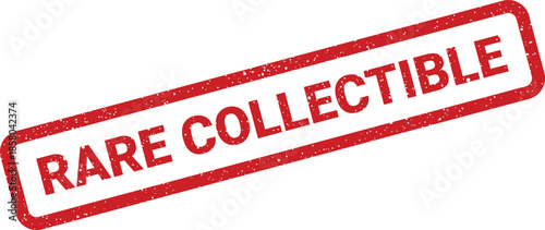 Red distressed stamp with RARE COLLECTIBLE text, ideal for highlighting valuable products or unique collection items