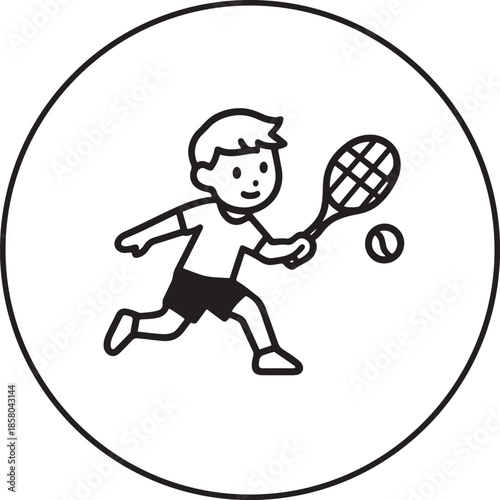 tennis player cartoon