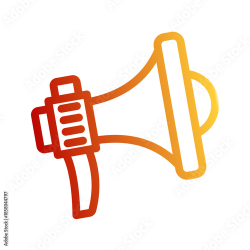 Loud Speaker Advertising Announcement Icon from Help and Support Icon Collection (Outline Gradient style)