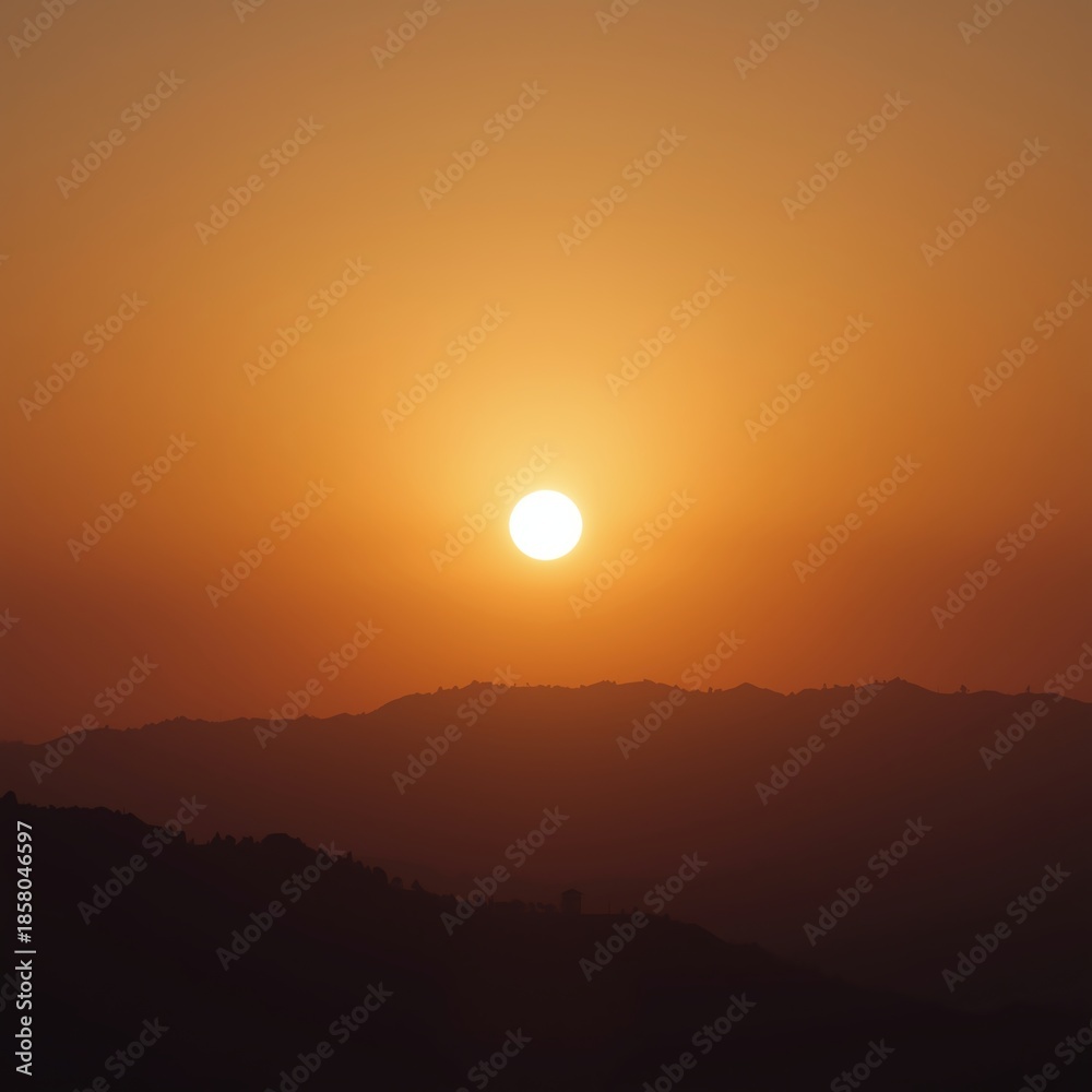 Fototapeta premium sunset in the mountains